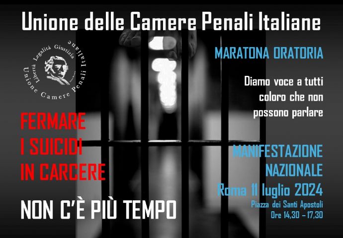 La lunga scia dei suicidi in carcere: manifestazione nazionale a Roma l11.07.24